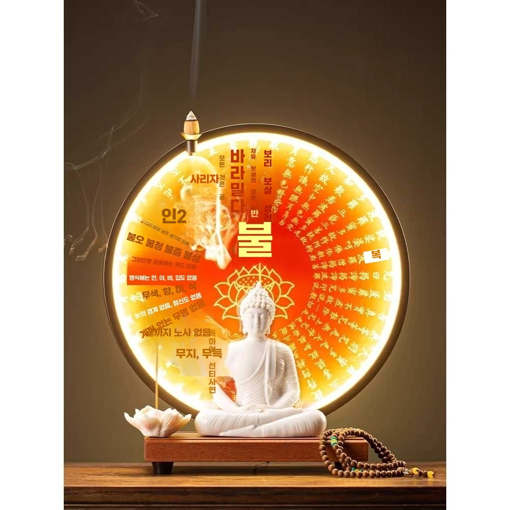 불교 LED 무드등 불상 연등 조명 장식 법당 기도 램프 - 상세 이미지 2