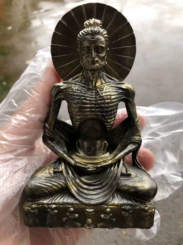 석가모니 좌불상 고행상 예불 부처상 조각상 관음 좌상 명상 인테리어 높이 가정 풍수 - 상품 이미지