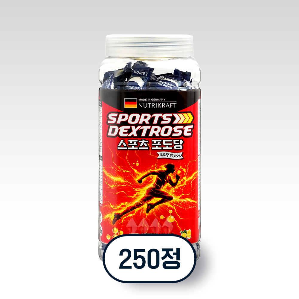 독일 sports dextrose 포도당캔디 약국 식염포도당 스포츠 덱스트로스 레몬, 250개입, 2개 - 상세 이미지 2