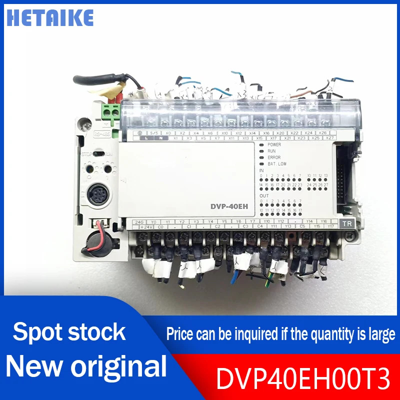오리지널 DVP40EH00T3 PLC 100-240VAC 24DI 16DO 트랜지스터 출력 신