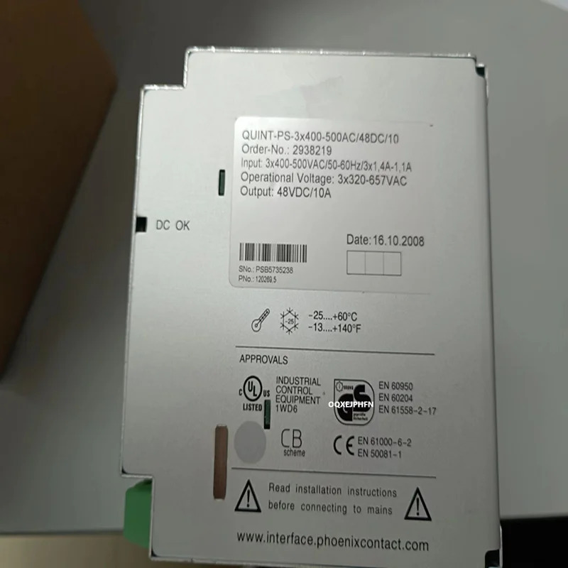 피닉스 콘택트UPS 무정전 전원공급장치 48V 2938219 QUINT-PS-3X400-500AC 48DC 10