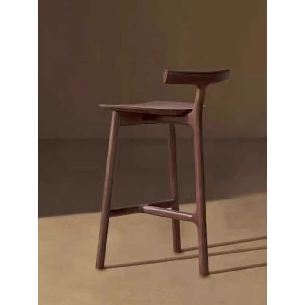 원목 바 의자 아일랜드 카페 높은 스툴 하이 체어 55cm - 상세 이미지 2