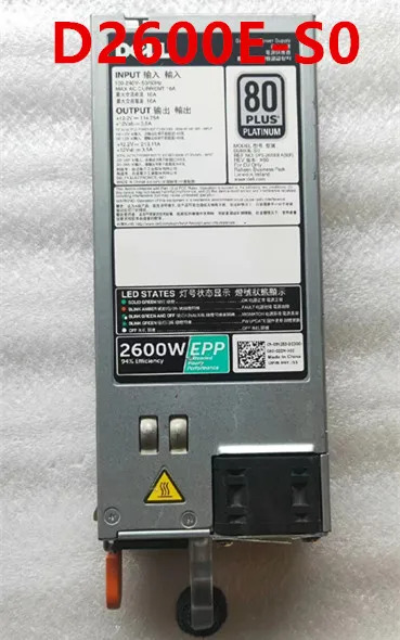 DELL 2600W D2600E-S0 DPS-2600EB A 9YJ53 09YJ53거새 원본 전원공급장치는 새 처럼 작동