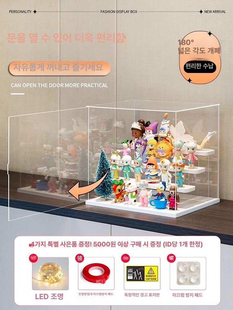 피규어 보관함 진열장 스탠드 정리함 아크릴 수납 장식장 선반 칸막이 전시대 - 상세 이미지 2