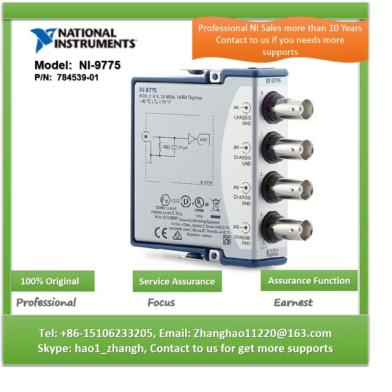 NI NI-9775 아날로그 입력 C 시리즈 I/O 모듈 784539-01