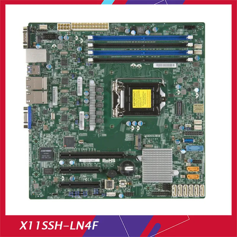 슈퍼마이크로 X11SSH-LN4F 1151 서버 마더보드 IPMI NAS C236 양질