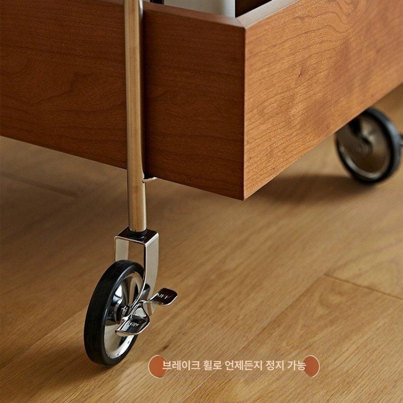 사이드 거실테이블 북유럽 협탁 우드트롤리 인테리어 침실 모던 가정용 간이 심플 - 상세 이미지 4