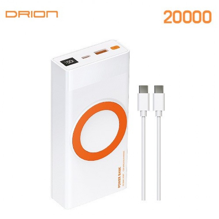 드리온고속 무선 보조배터리 20000mAh C to C D-PWQ-PD20000 - 상품 이미지