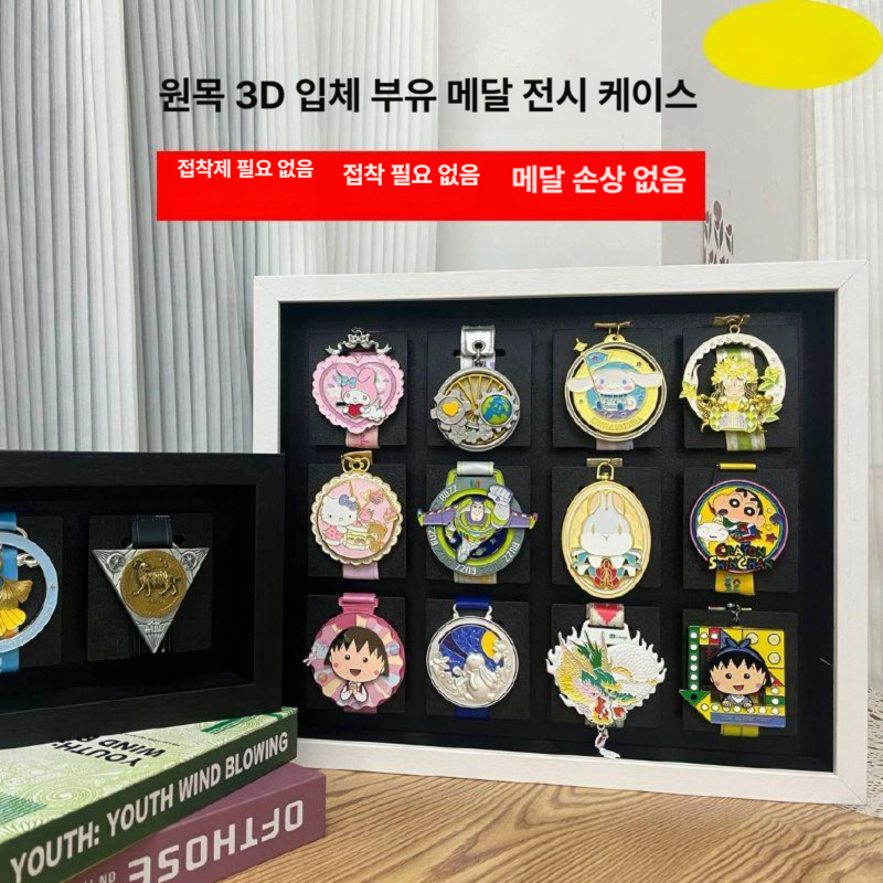 나무 프레임 기념품 보관 디스플레이 박스 사진 아크릴 진열대 전시케이스 장식 - 상세 이미지 3