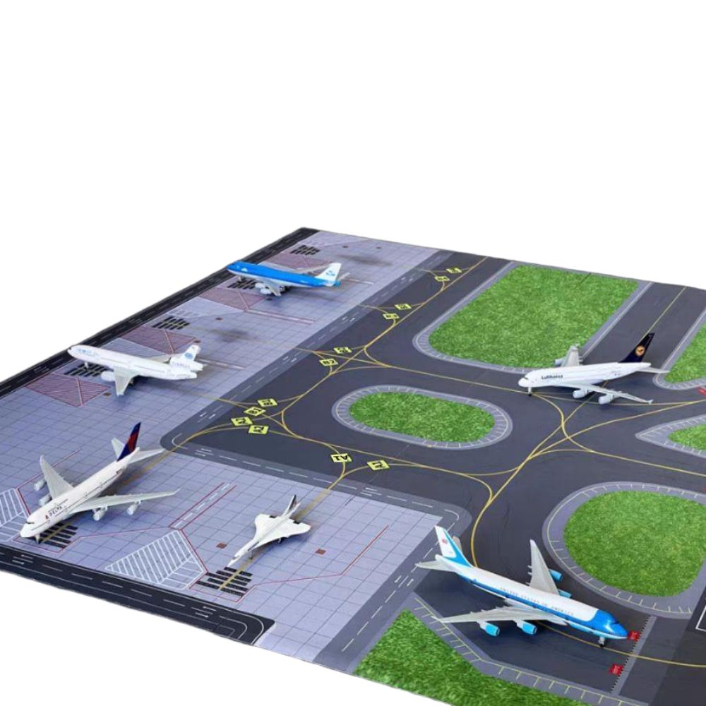 미니공항 미니어처 활주로 비행기 피규어 공항 시뮬레이션 1.1x1.2m - 상품 이미지