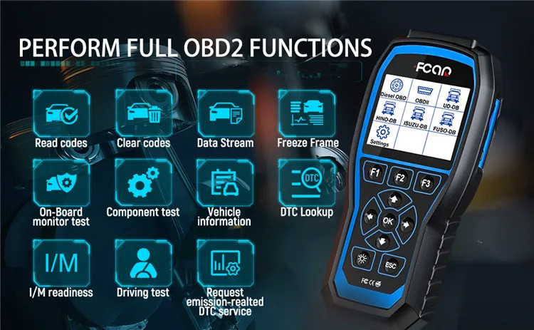 Fcar HD 픽업 트럭 굴삭기 진단 도구 DPF 리셋 F506PRO