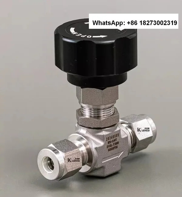 바늘형 조절 밸브 부식 방지 글로브 스테인리스 스틸 316L 카드 슬리브 6000PSI