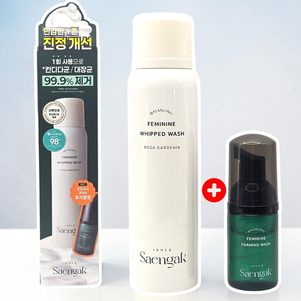 네이버 시손느파세 이너생각 여성청결제 밸런싱 페미닌 휩드워시 150ml 포밍워시 30ml
