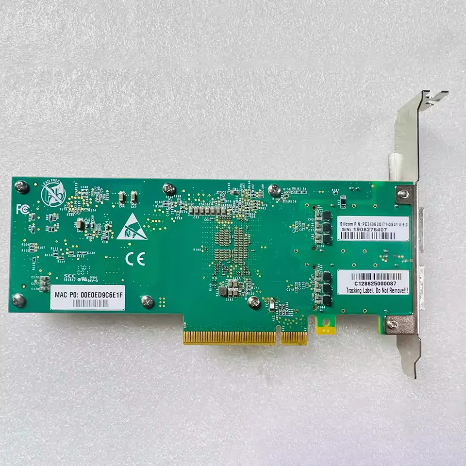 SILC 40G 광섬유 카드 이전기 포트 PE340G2QI71-QS41기가비트 네트워크