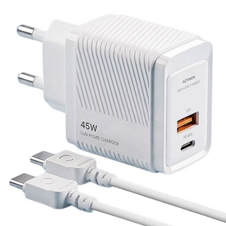 엑티몬 C+USB 2포트 초고속 충전기 45W CtoC - 상품 이미지