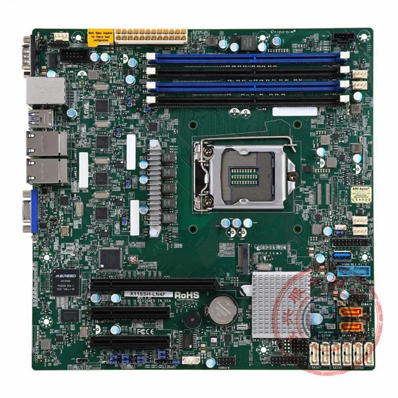 슈퍼마이크로 X11SSH-LN4F 1151 서버 마더보드 IPMI NAS C236 양질