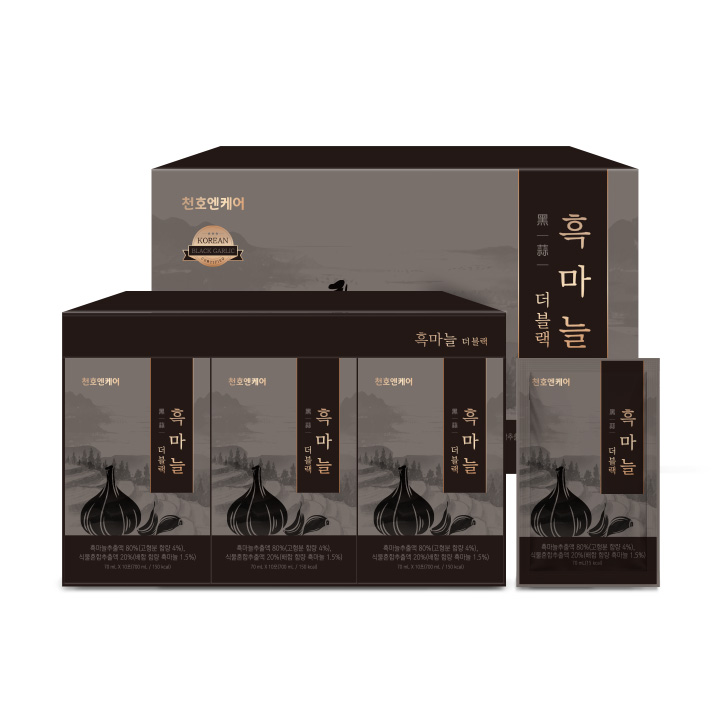 천호엔케어 흑마늘 더블랙 진액 엑기스 부모님선물 70ml x 30포 / 1박스 - 상품 이미지