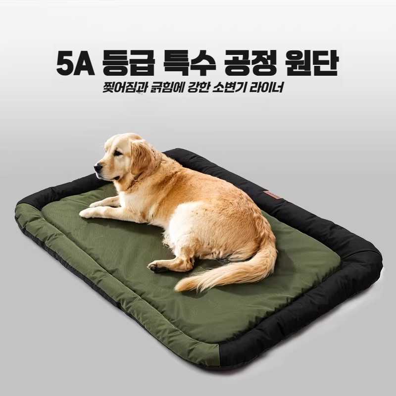 대형견쿨매트 여름용매트리스 푹신한강아지침대 1. 카키 옥스포드 S (30x40) 7kg이 - 상품 이미지