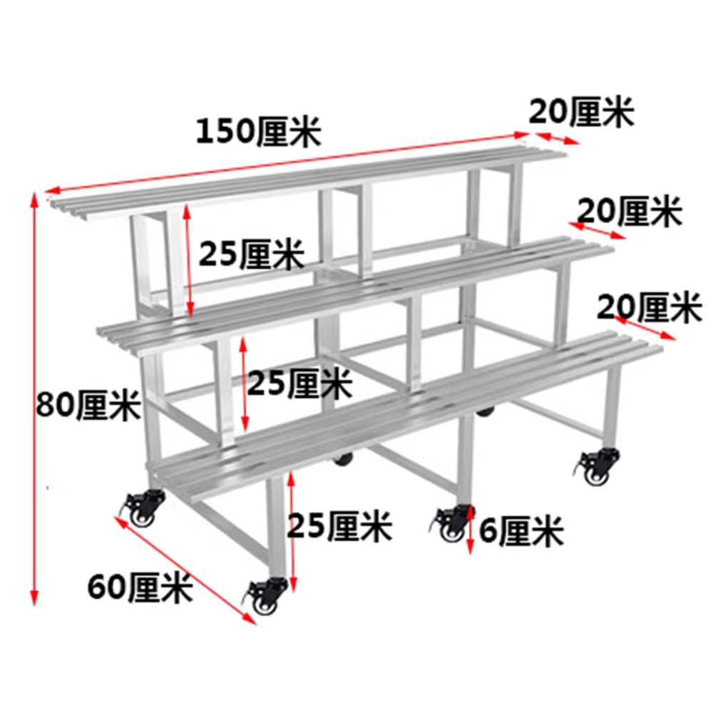 계단식 선반 매대 스텐 진열 발코니 화분 받침 앵글 100cm 이미지 6