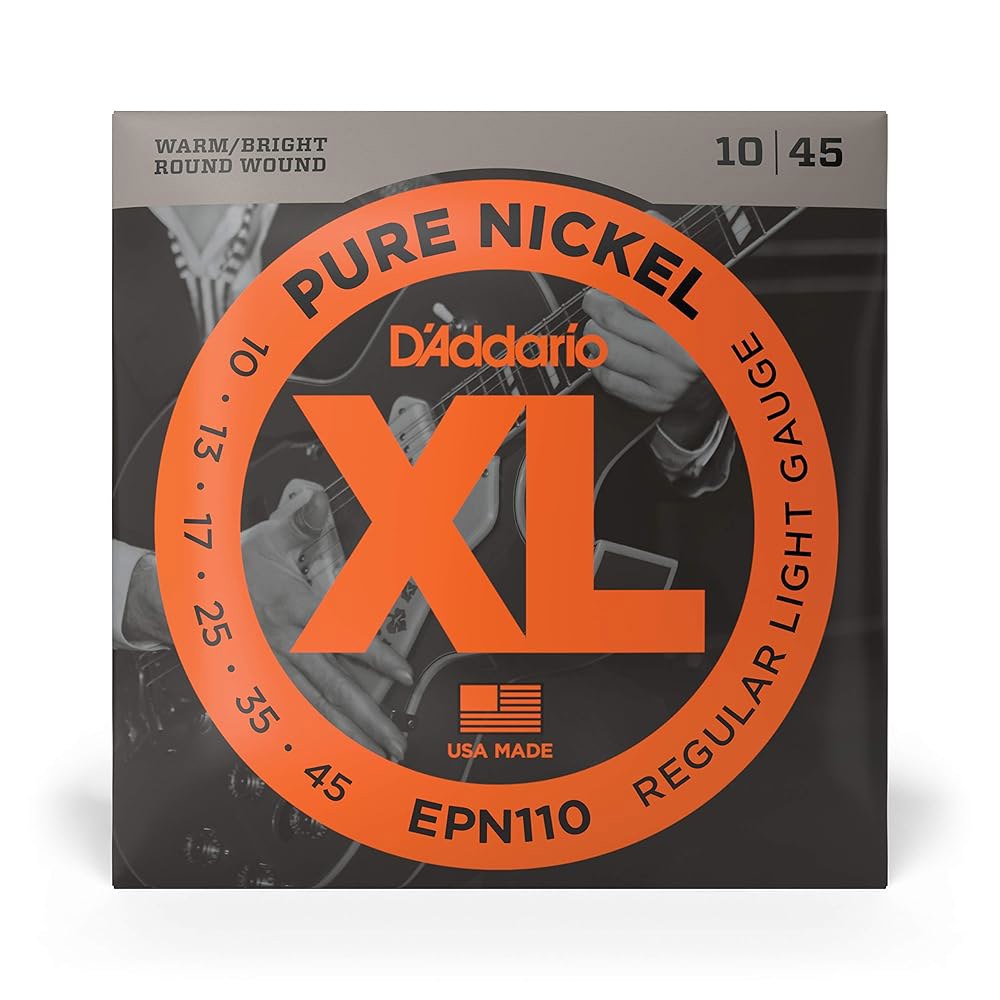 다다시오 기타 줄 - XL 퓨어 니켈 일렉트릭 둥근 감김 따뜻하고 밝고 빈티지한 사운드 EPN110 레귤러 라이트, 10-45 1 Regular Light 10-45 - 상세 이미지 2