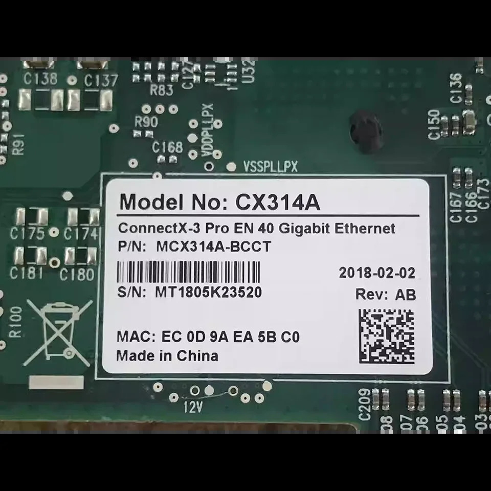 Mellanox ConnectX-3 Pro EN 듀얼 전기 포트 이더넷 카드 MCX314A-BCCT CX314A 40G