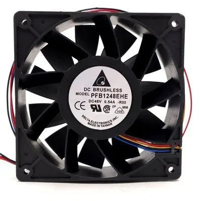 [해외]Delta 12038 PFB1248EHE 48V 0.54A 고풍량 서버 무차별 대입 냉각팬 12CM