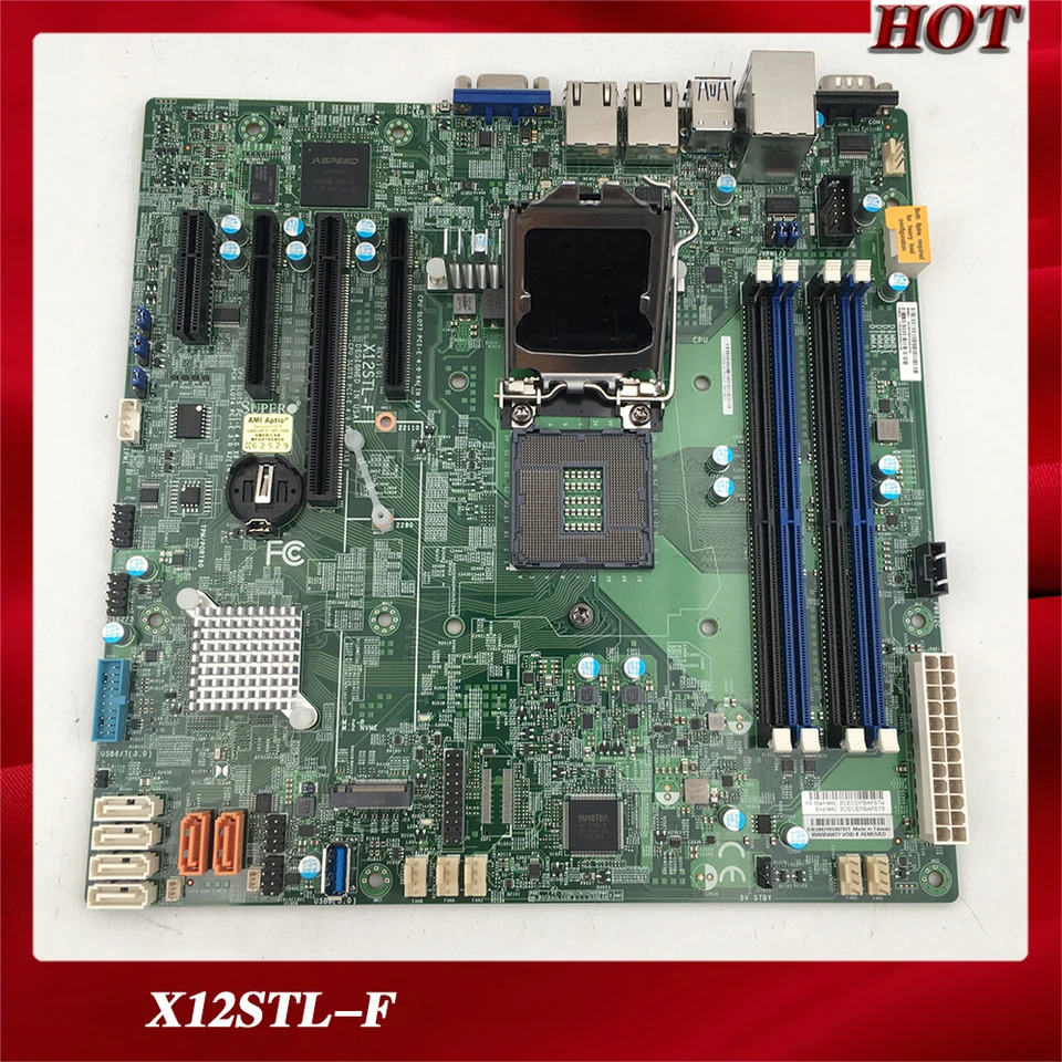 X12STL-F 슈퍼마이크로단방향 서버 마더보드 LGA1200 C252 PCIE 4.0 M- 리퍼 좋은신