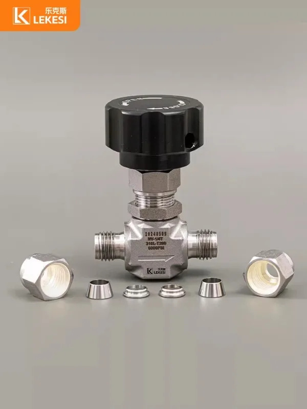 바늘형 조절 밸브 부식 방지 글로브 스테인리스 스틸 316L 카드 슬리브 6000PSI