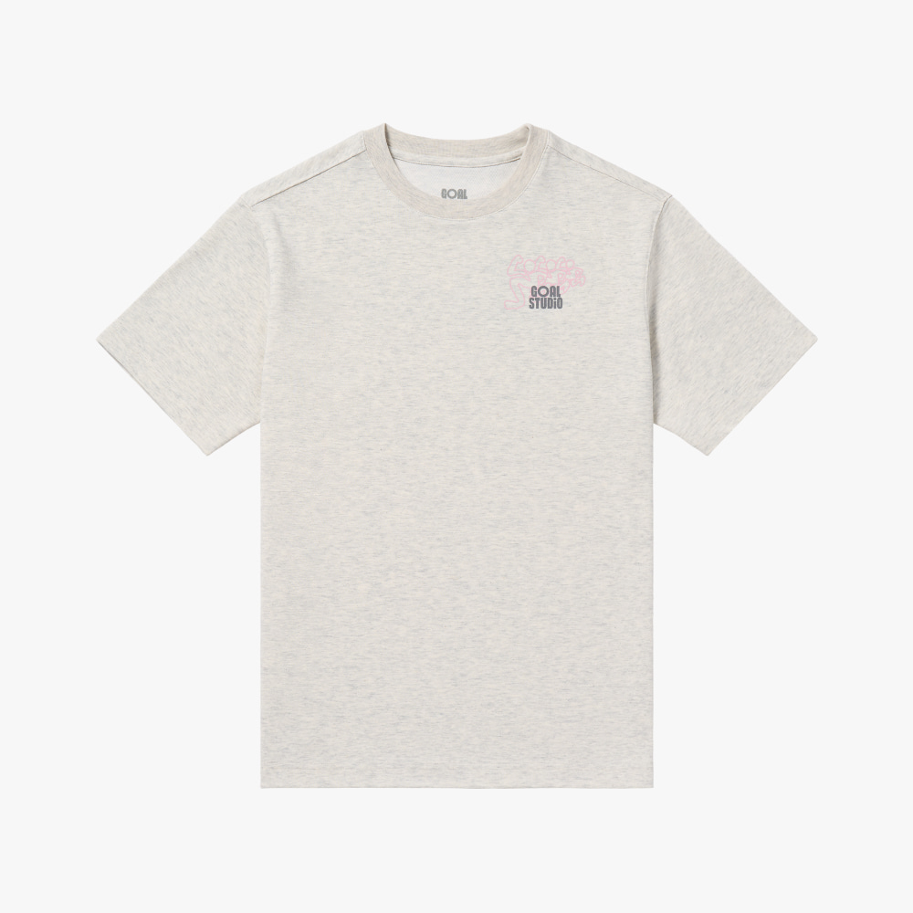 HRM GRAPHIC AIRMESH TEE-OATMEAL - 상품 이미지
