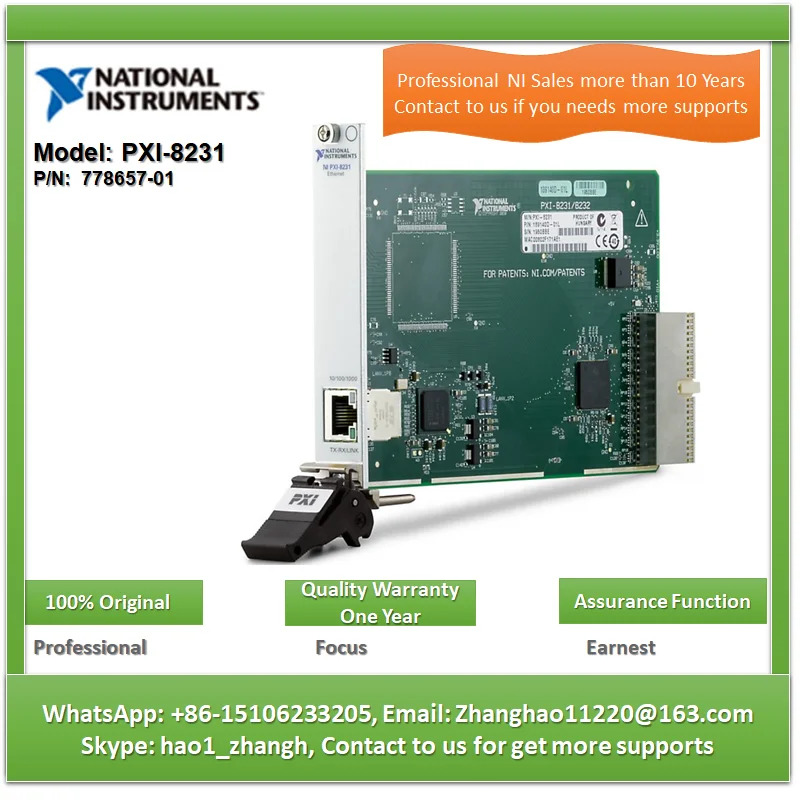 NI PXI-8231 기가비트 이더넷 인터페이스