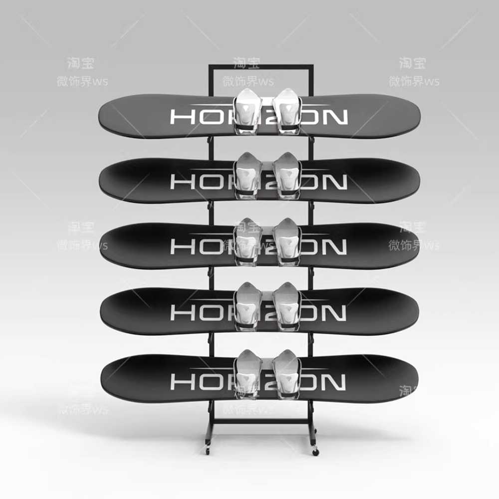 스키 거치대 전시 스노우보드 서핑보드 장비 브래킷 랙 - 상세 이미지 3
