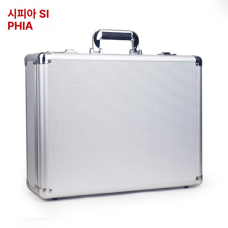 가방 비즈니스 잠금 보관함 다용도 하드 케이스 서류 소형 실버 조합 빈 박스 335x235x100 - 상세 이미지 5