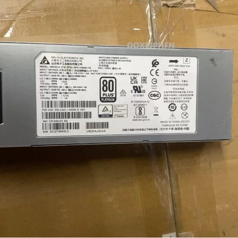 CISCO 1400W 전원공급장치 DS-CAC-1400W-E DPS-1400AB-3 B 341-리퍼 PSU 101445 -01 것처럼 일하라