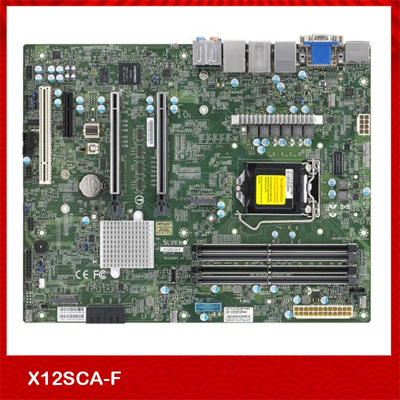 슈퍼마이크로 X12SCA-F 오리지널 서버 마더보드 W480 지지대 10th i9 W-1200 고품질