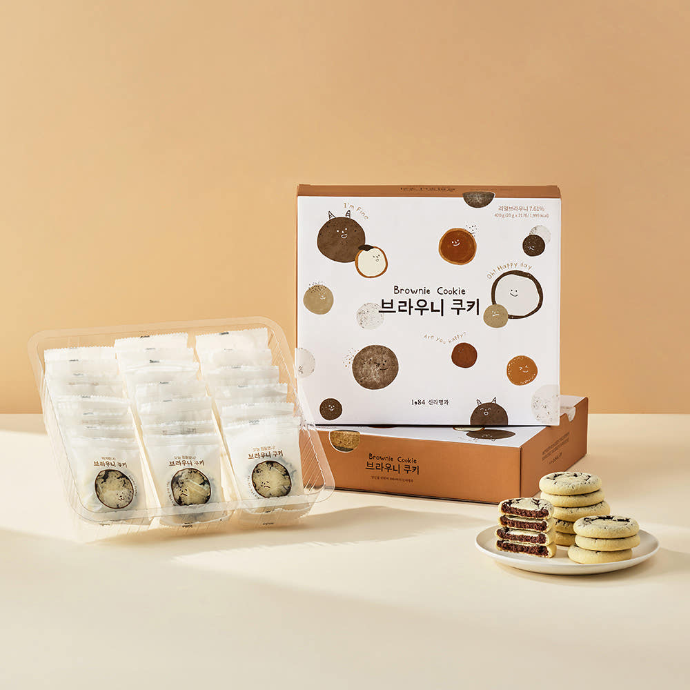 신라명과 신라명과 브라우니쿠키세트 21개입 선물용쇼핑백