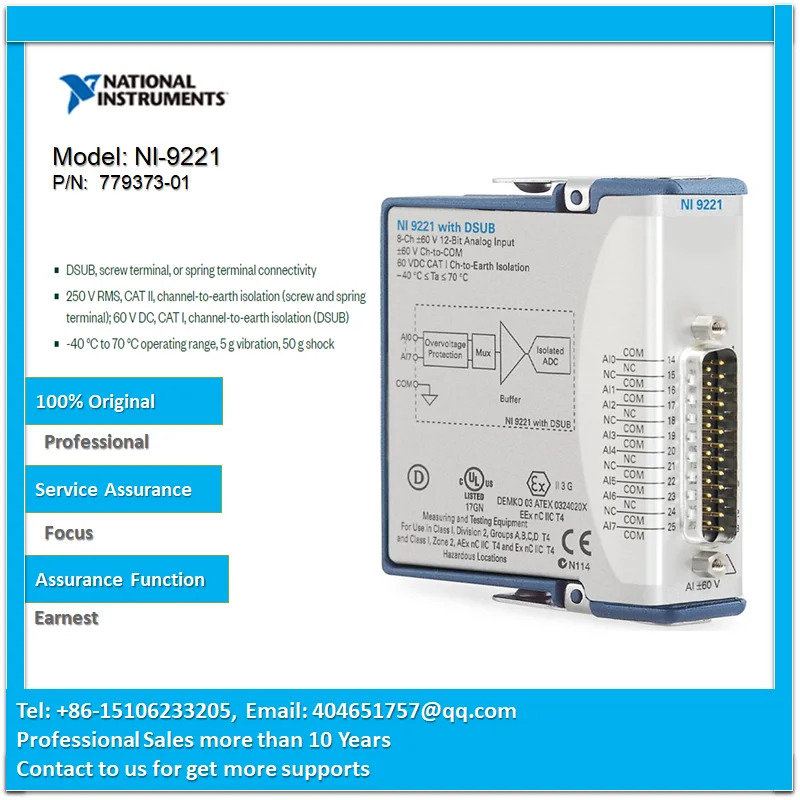 NI 9221 779373-01 / cRIO-9221 8-Channel C Series Voltage Input Module