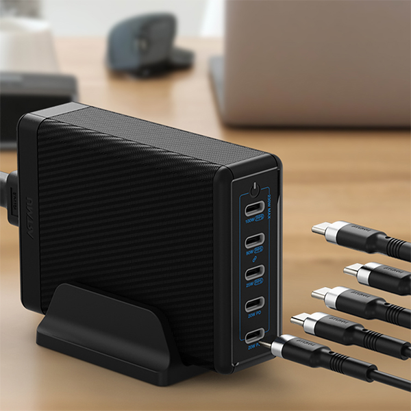 USB PD 230W PPS GaN 접지 멀티 초고속 충전기 GE610 블랙 이미지 2