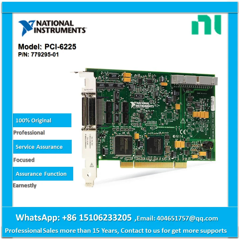 NI PCI-6225 779295-01 80 AI 16 비트 250 kS/s 2 채널 AO 24 DIO PCI I/O 장치