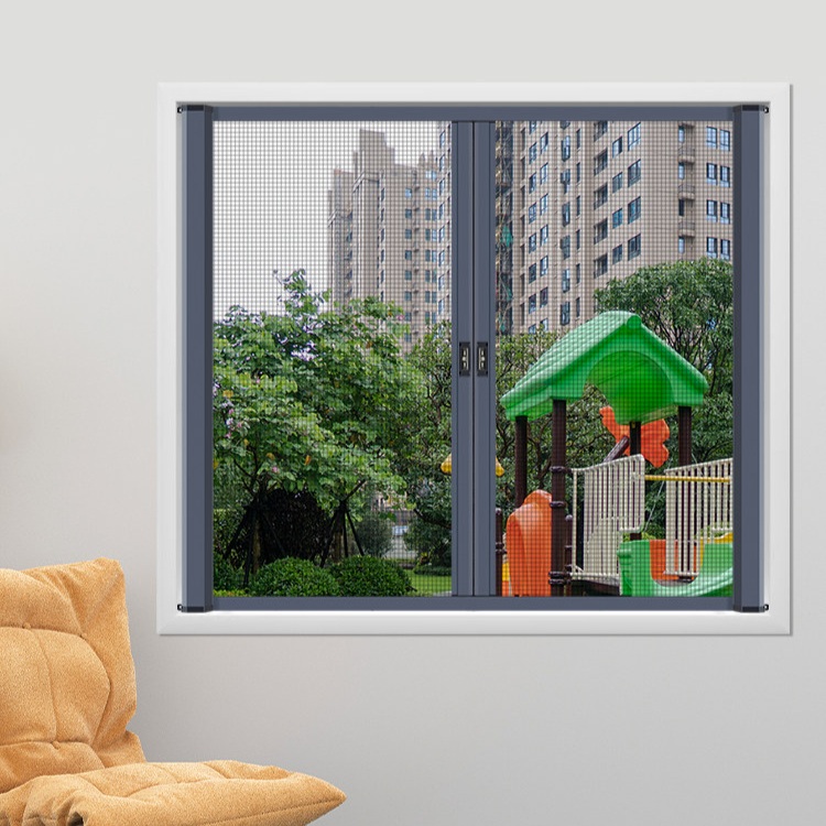 상하오픈 스크린방충망 롤스크린 고급 알루미늄 프레임 튼튼한 미세망 창문 해충 - 상세 이미지 3