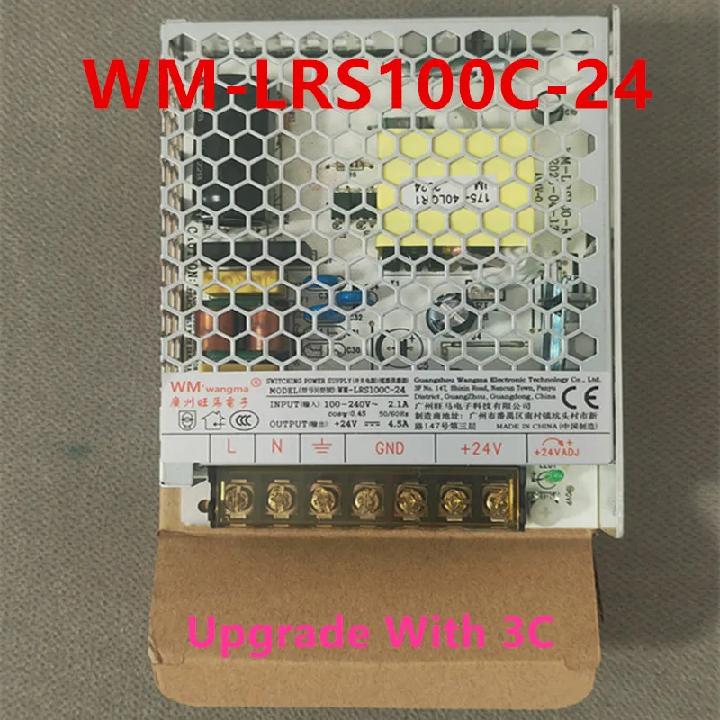 WANGM호환A 24V4.5A 100W 전원공급장치 WM-LRS100C-24 새 원본 WM-LRS100-24 교체