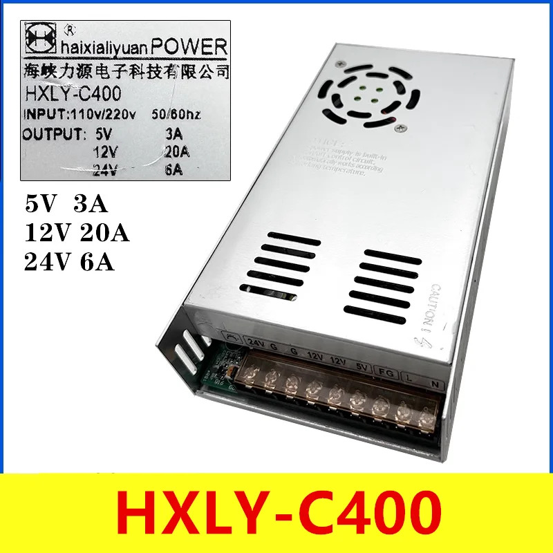 HAIXIALIYUAN 오리지널 전원공급장치 HXLY-C400 5V3A 12V20A 24V6A 400W