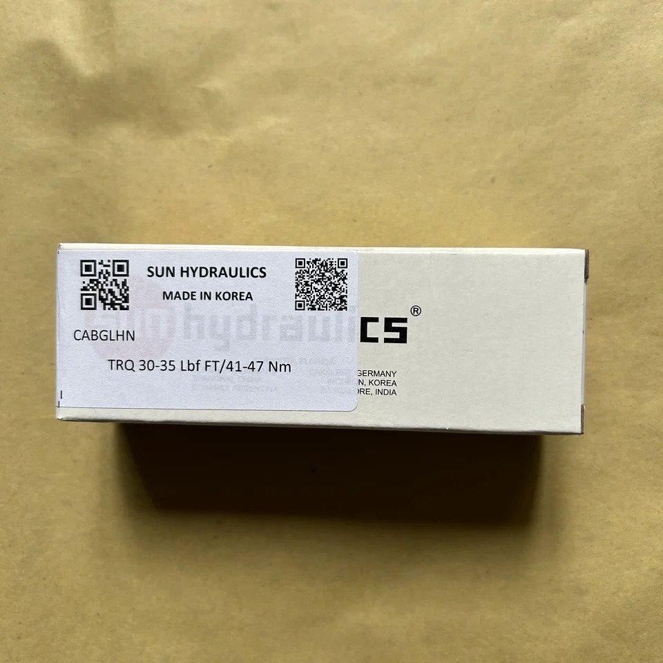 태양 유압 카트리지 밸브 CABGLHN TRO 30-35 Lbf FT/41-47 Nm