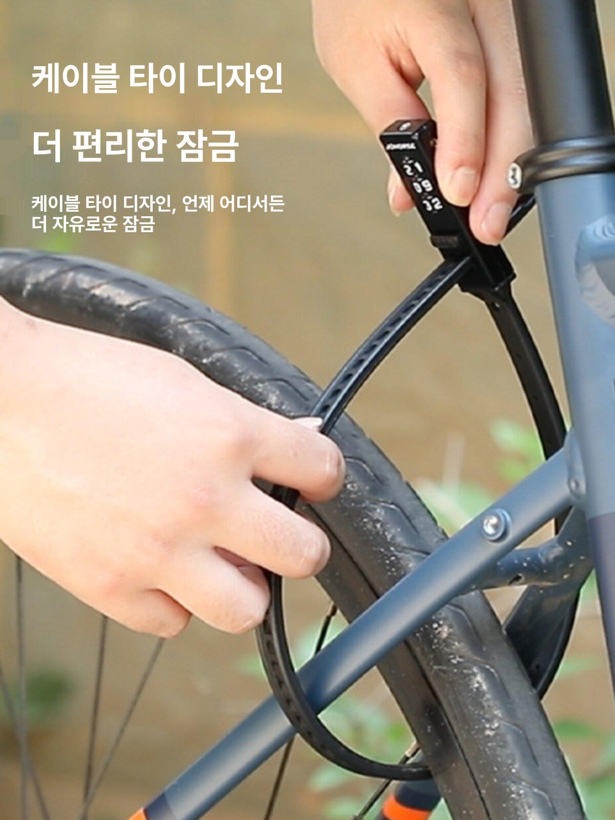 여행용 도난 방지 유모차 자전거 케이블 타이 자물쇠 레드 합금강 타이 - 상세 이미지 5