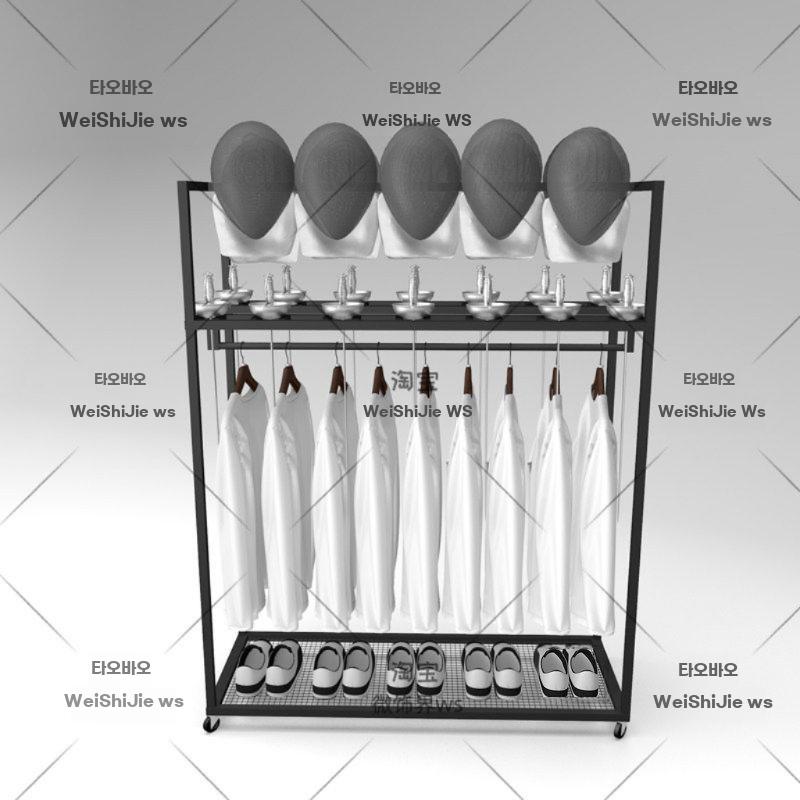 펜싱장비 거치대 펜싱 칼 가면 투구 보관대 선반 걸이 블랙 (8검) - 상세 이미지 3