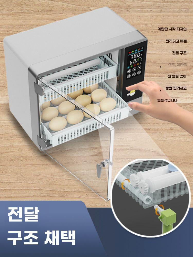 자동 병아리부화기 알 인큐베이터 조류 육추기 온도조절 계란 24구 단일전기 8롤러 - 상세 이미지 4
