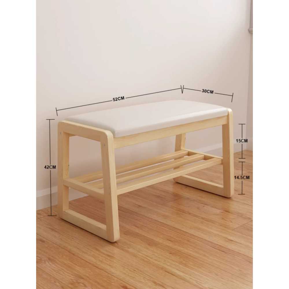 현관 신발 벤치 신발장 수납 현관 의자 보관 스툴 52x30x42 - 상세 이미지 4
