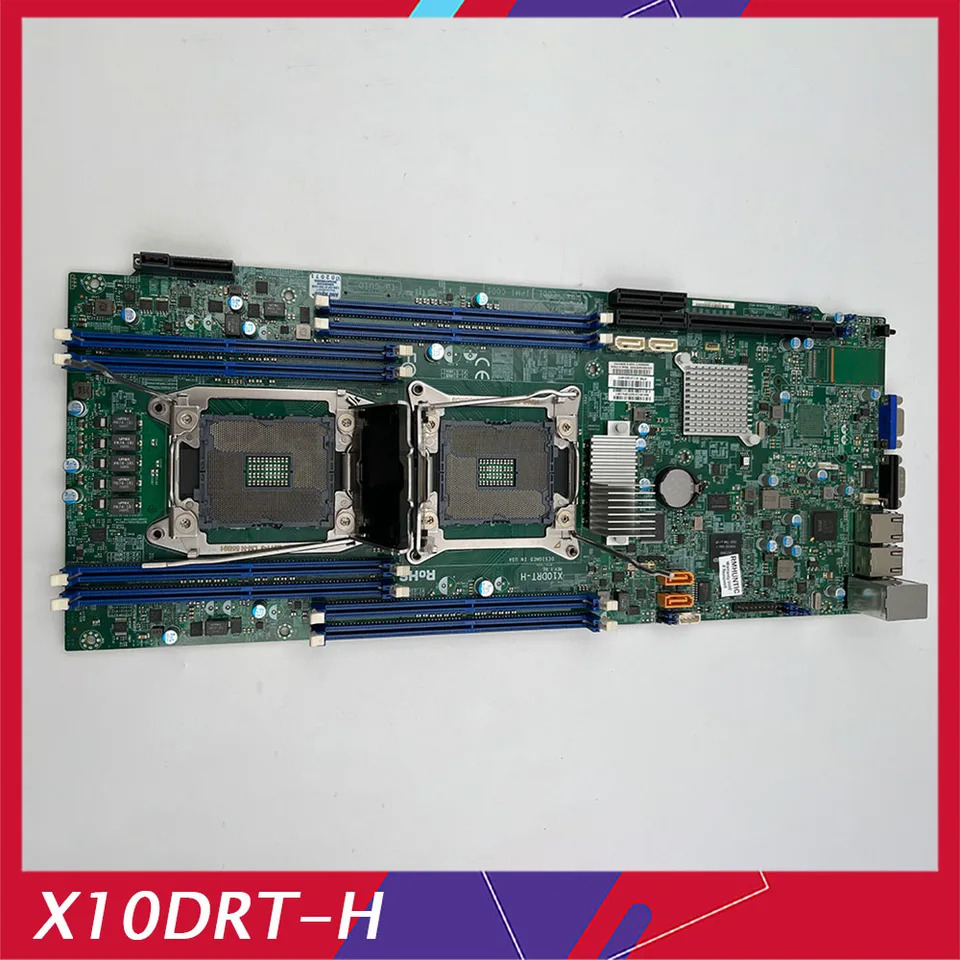 슈퍼마이크로 서버 마더보드X10DRT-H 2U 듀얼 소켓 R3 LGA2011 E5-2600 v4/v3 i350-AM2 포트 GbE LAN DDR4