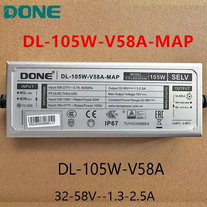 DONE 20-38V 105W DL-105W-V38A-MAP 32-58V DL-105W-V58A-MAP 새 원본 전원공급장치