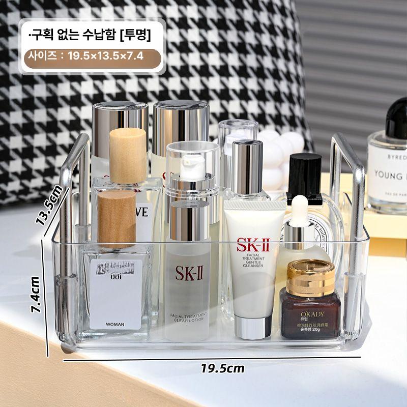 아크릴 투명 화장품 정리함 수납함 립스틱 보관함 2단 서랍 + 경사 입 수납함 믹스 이미지 6