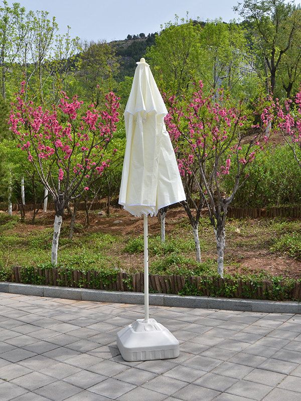 야외 대형파라솔 대형 그늘막 우산 낚시 펜션 차양막 2.2m(화이트)+물통 받침대 - 상세 이미지 4